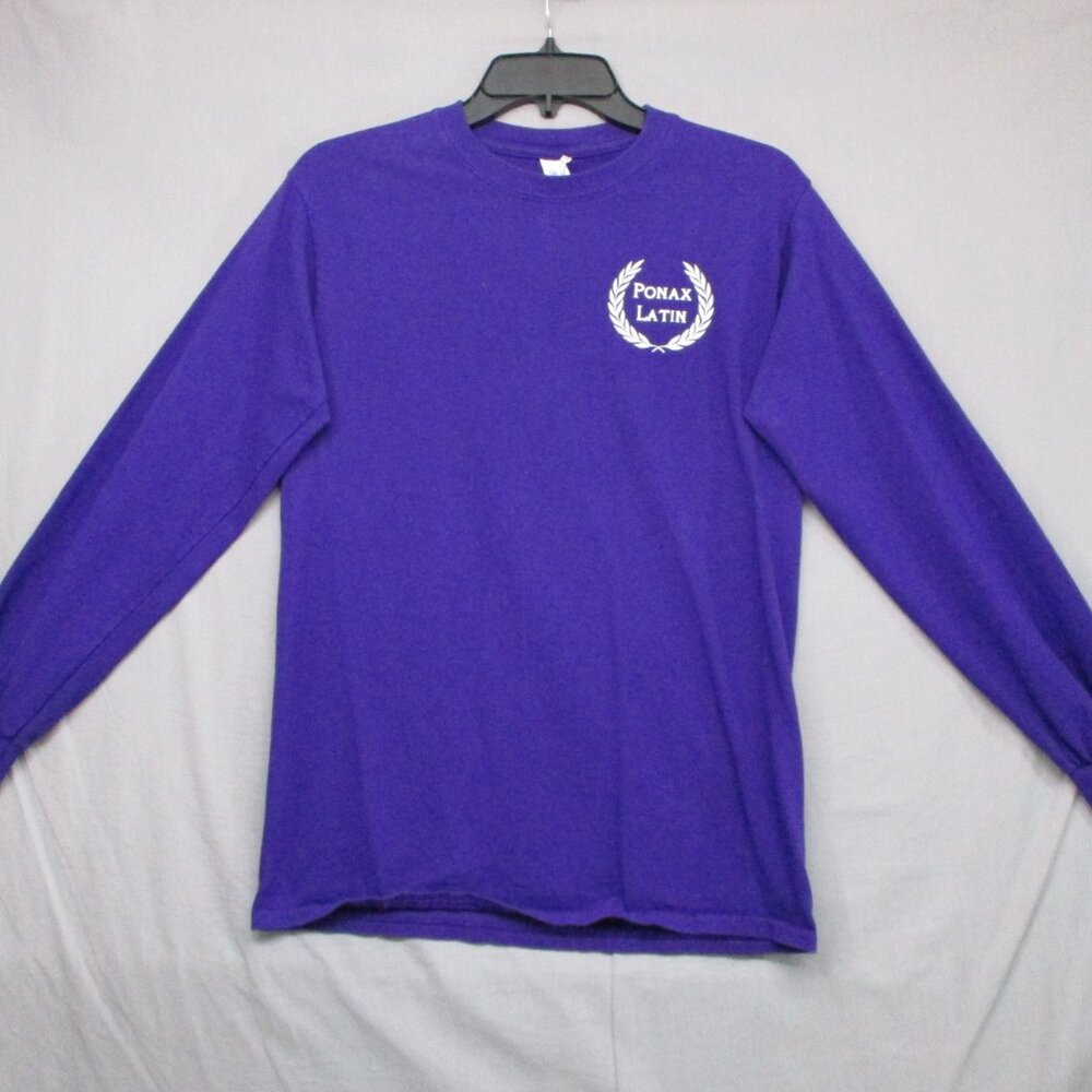 Ponax Latin Graphic Print Long Sleeve Crew Neck Purple Girls Size‎ | S